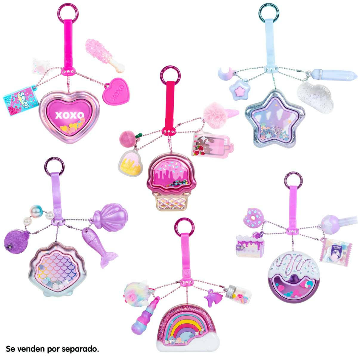 Real Littles Keychain Tiny Tins with 4 Charms